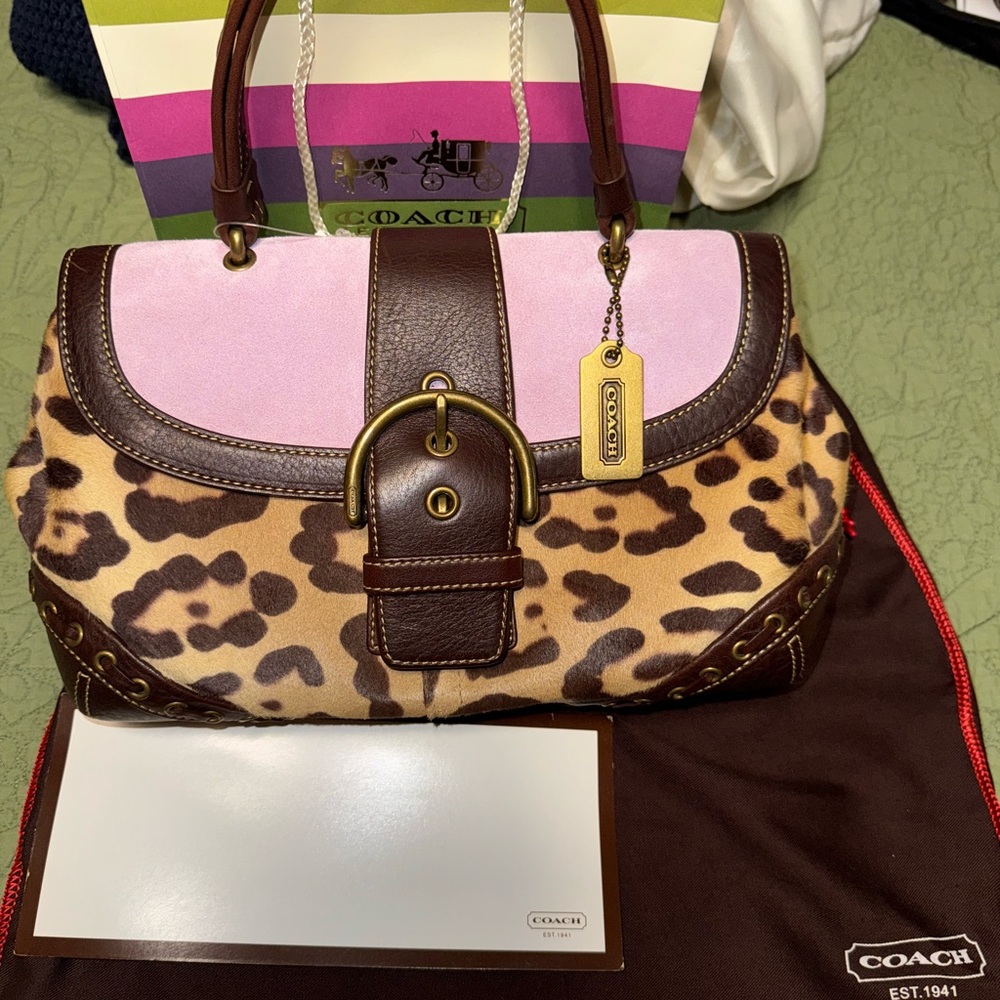 Coach Soho Ocelot Top Handle Bag (Style 9657) Limited Edition